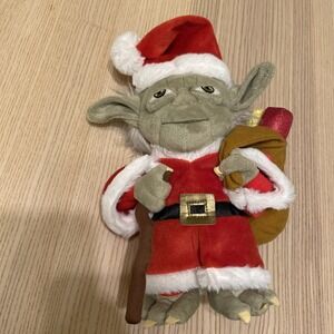 Disney Parks Star Wars Yoda Santa Christmas Plush Stuffed Animal Collectible 11"